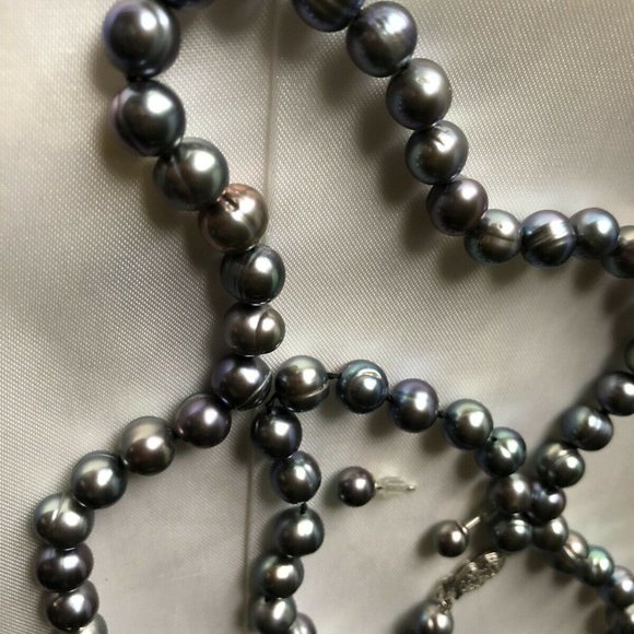 Freshwater Cultured Pearl Necklace Bracelet and Earrings SET VTG GIFTS HER - Picture 3 of 5